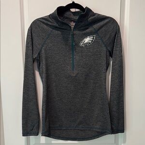 Majestic Cool Base Philadelphia Eagles Heathered 1/4 Zip